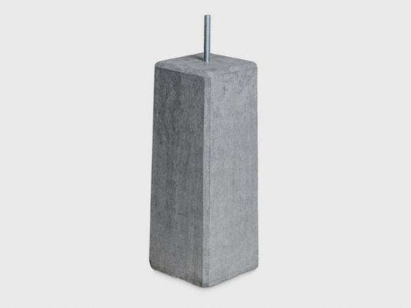 Betonpoer antraciet met facetrand