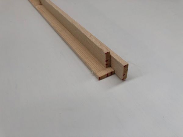 Vuren tengel 11x38 mm ruw