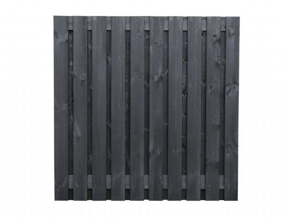 Tuinscherm grenen zwart